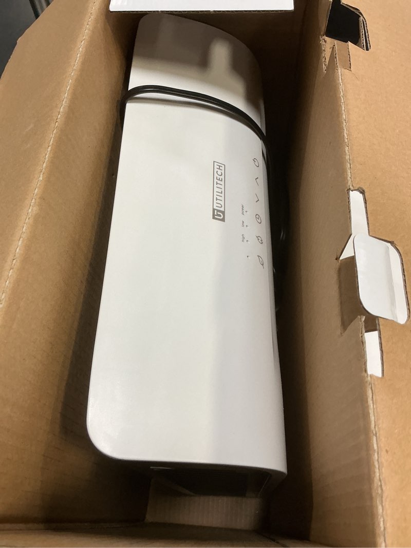 Condition photo showing As Is for Utilitech 1500-Watt 120 -Volt Heater fan Heater ( 14.76-in L x 16.93-in H Grille )