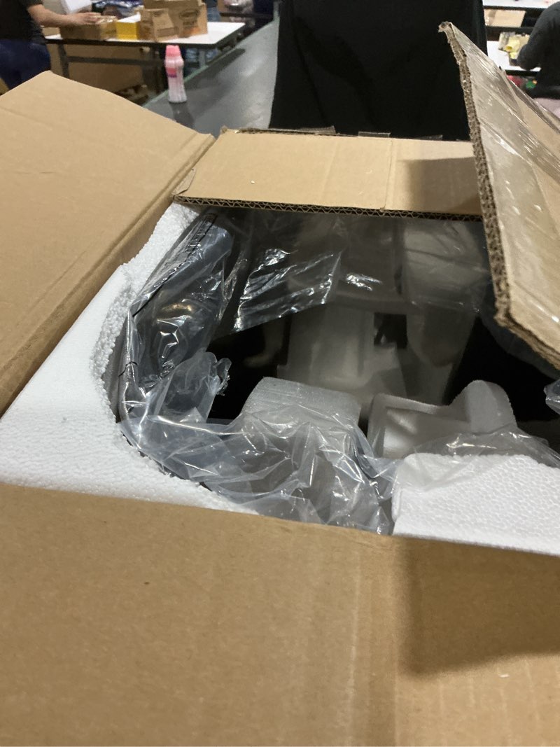 Condition photo showing Good Condition for SensorCan 50 Liter / 13 Gallon Kitchen Trash Can with AC Adapter & Odor Filter – Motion Sensor Stainless Steel Garbage Bin for Home, Office, Garage – Slim Oval Shape, Large Capacity Design Black and Silver