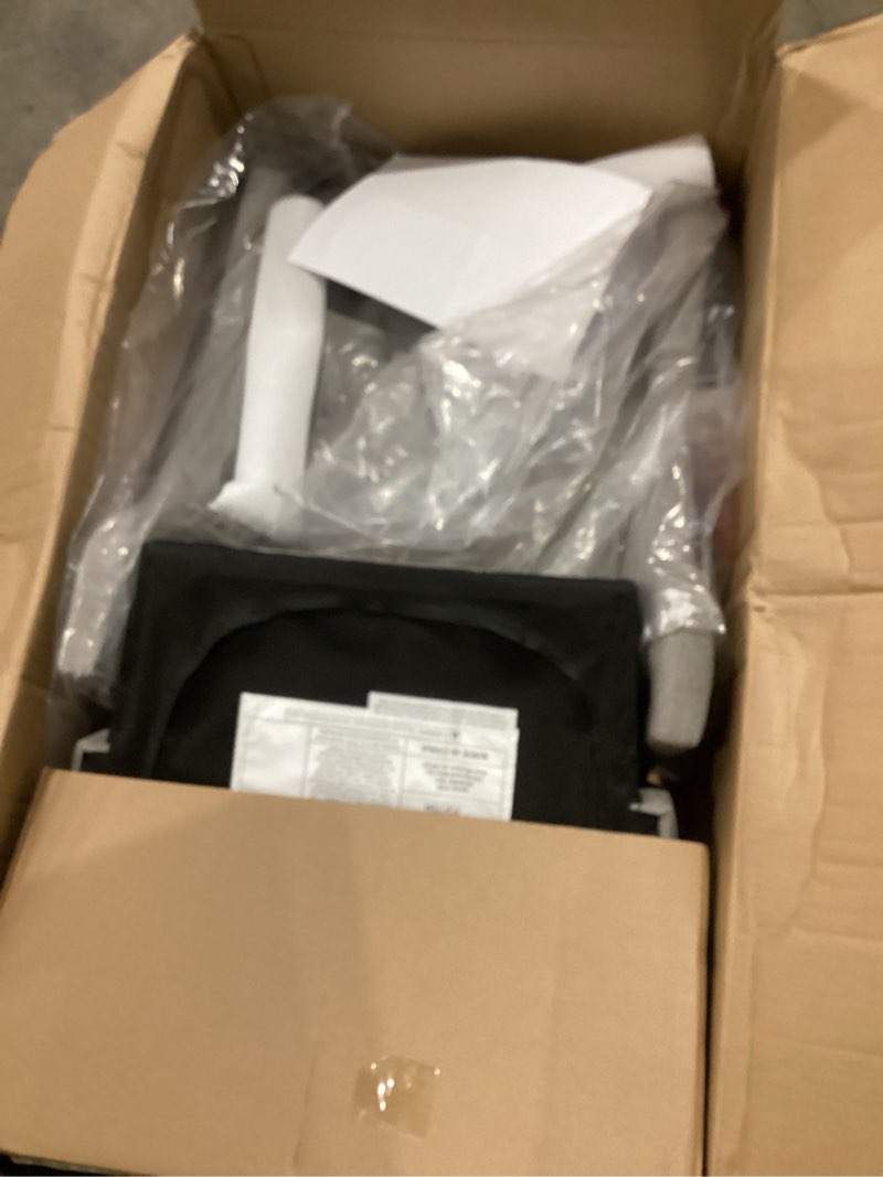 Condition photo showing As Is for Modway Baronet Button-Tufted Fabric Parsons Dining Chair in Light Gray