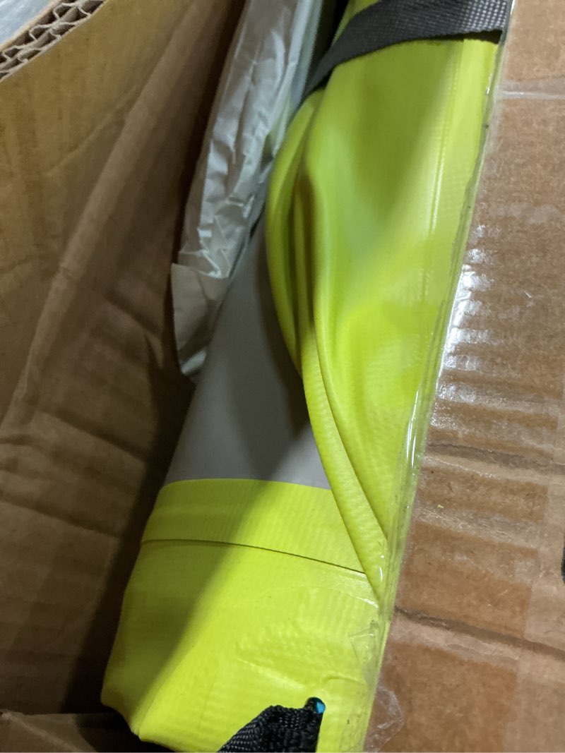 Condition photo showing Good Condition for Tuxedo Sailor Inflatable Gymnastics Mat with Electric Pump, Storage Bag, Repair Kit–Air Mat for Home Training, Cheerleading, Yoga Sailor Yellow 10ft×3.3ft×4inch