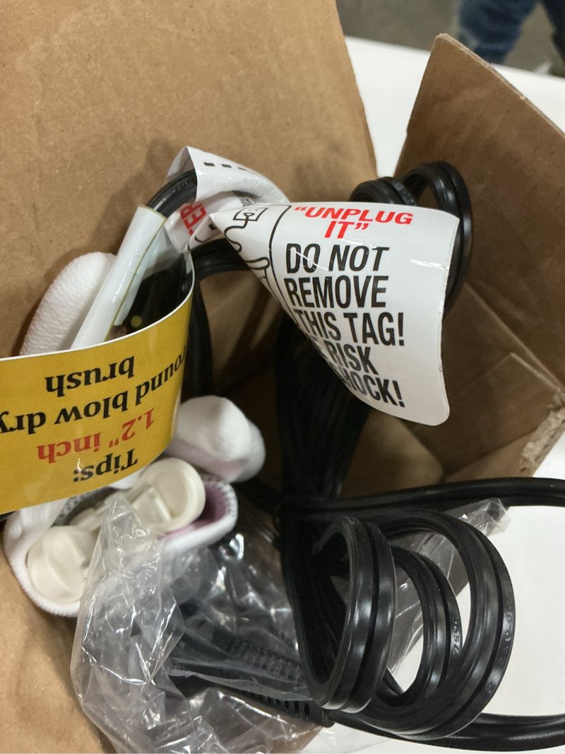 Condition photo showing Good Condition for Round Hair Blow Dryer Brush - 1.2 Inch Ceramic Barrel Hair Dryer Brush for Short/Middle Hair, One Step Drying, Volumizing, Straightening and Styling, Negative Ionic Dryer Brush (Black-Golden, 1.2) 1.2 Inch Black-golden