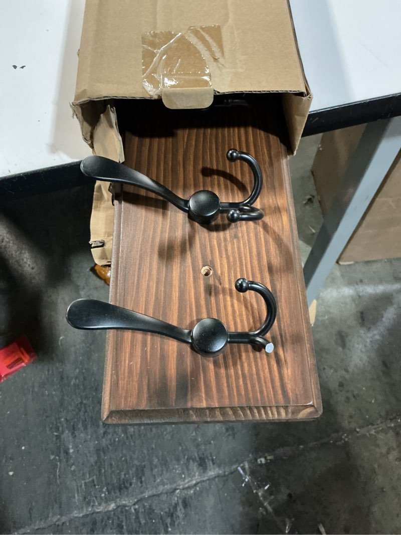 Condition photo showing As Is for Coat Rack Wall Mount, Wooden Heavy Duty Coat Rack for Wall,8 Triple Coat Hanger Hooks for Hanging Coats,Jacket,Hat,Clothes (Brown, 8 Hooks) 8 Hooks Brown