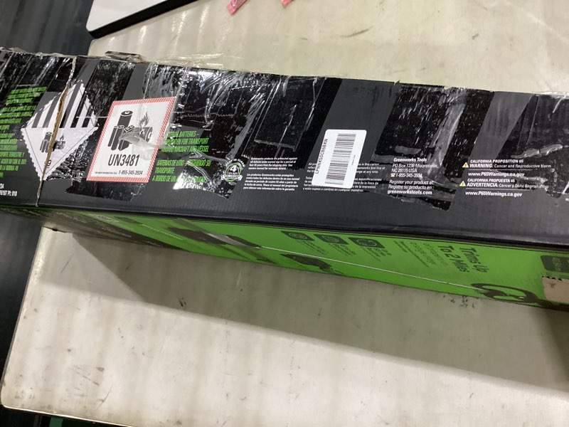 Condition photo showing Good Condition for greenworks 60v 16" brushless cordless string trimmer - 65min runtime for 2-mile fence lines & large properties, 2x quieter than gas, 2.5ah battery/charger included 60v 16" trimmer (2.5ah)