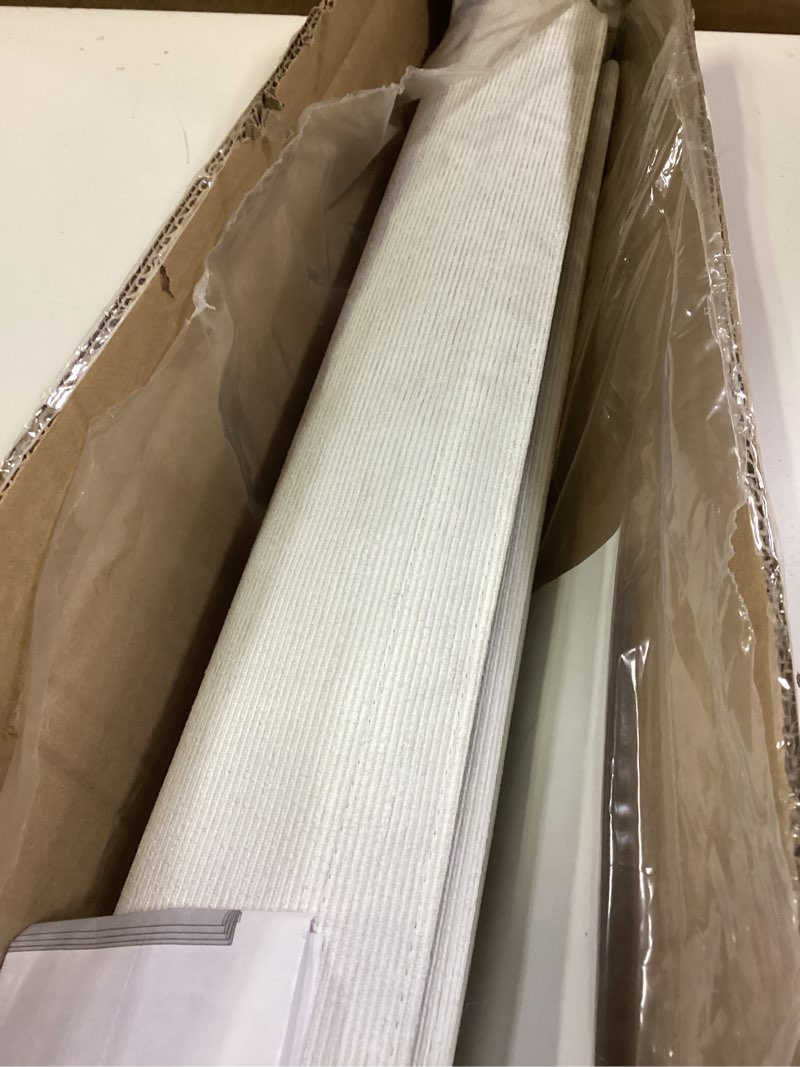 Condition photo showing Good Condition for unishades 100% blackout cordless roman shades for indoor windows & french doors, 23 3/4" w × 60" h - blackout - natural blackout - natural 23 3/4" w × 60" h