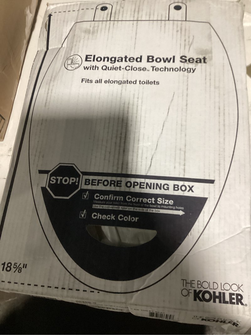 Condition photo showing As Is for american standard 5503a00b.020 transitional slow-close elongated front toilet seat, white