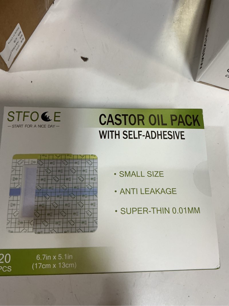 Condition photo showing New/Like New for 20pcs Castor Oil Pack Wrap, Transparent Film Castor Oil Pack, No Irritation, Self-Adhesive, No Leakage, Portable, for Home and Travel 6.7"x5.1" (1 Count (Pack of 20))
