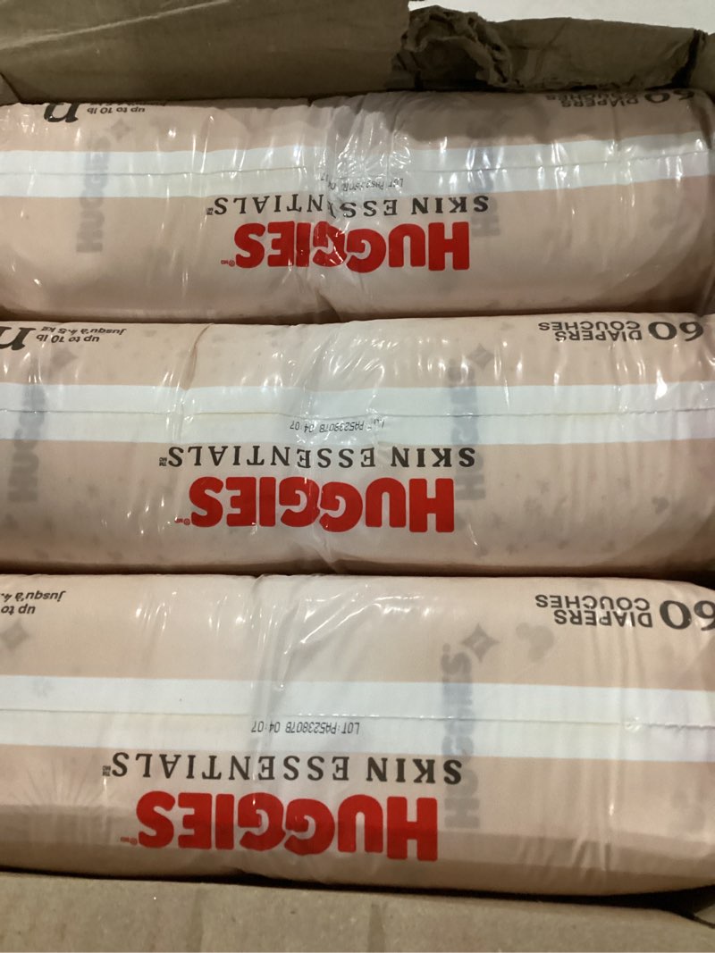 Condition photo showing New/Like New for Huggies Skin Essentials Disposable Diapers - NB - 180ct