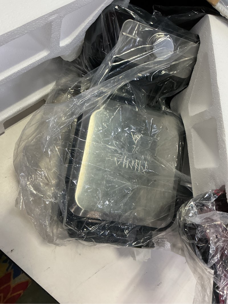 Condition photo showing Good Condition for Ninja BW1001 NeverStick PRO Belgian Waffle Maker, Vertical Design, 5 Shade Settings, with Precision-Pour Cup & Chef-curated Recipe Guide, Black & Silver