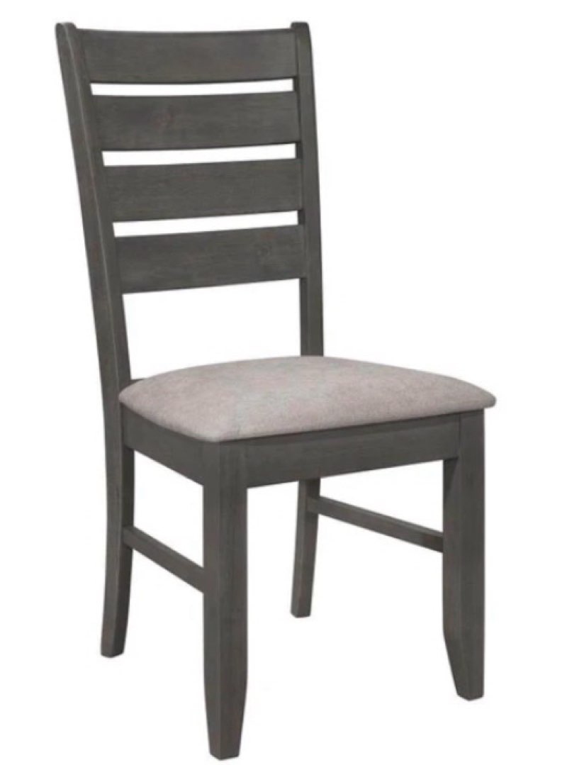 Grey wooden dining chair 