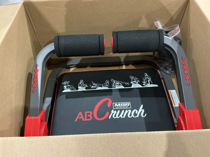 Condition photo showing Good Condition for ab machine ab workout equipment sit up machine & exercise equipment ab crunch machine for stomach workout ab core trainer abdominal machine for home gym with resistance bands red