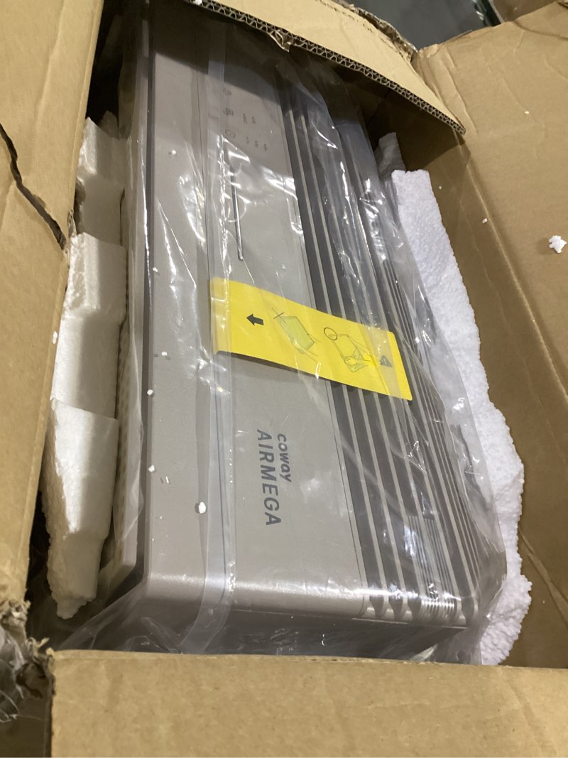 Condition photo showing New/Like New for coway air purifiers for home large room up to 1,860 ft², washable pre-filter and hepa filter for smoke, allergies, pet dander, odor, aqi, smart & rapid mode, timer, 3yr warranty, airmega 250
