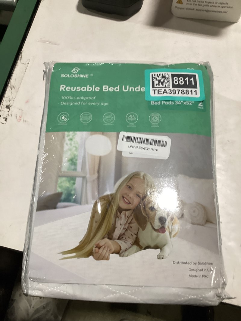 Condition photo showing New/Like New for bed pads washable waterproof, 52" x 34" (2 pack) incontinence bed pads, waterproof mattress protector & washable pee pads, perfect for kids, adults, the elderly and pets dark blue 52" x 34" - pack of 2