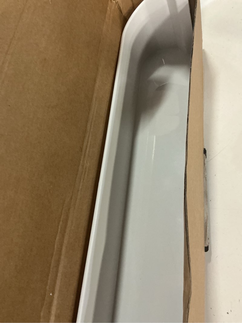 Condition photo showing Good Condition for 29325760166 refrigerator upper shelf for dometic rv refrigerator door shelf, camper refrigerator door shelf kit, fridge upper shelf dimensions 18" w x 3-1/8" l x 2-5/8" h-front, 3-5/8" h-back