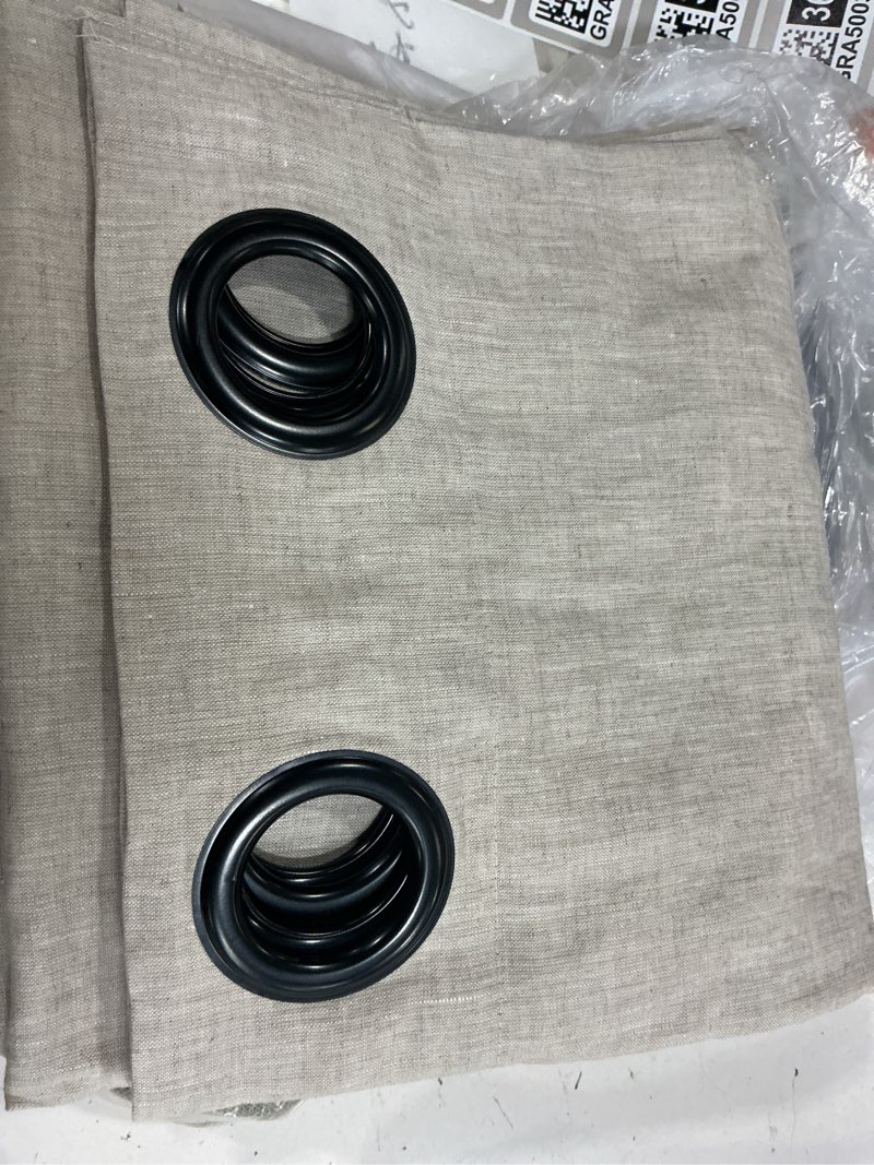 Condition photo showing New/Like New for european linen grommet room darkening curtain ( 48”*84”)( 1 panel)