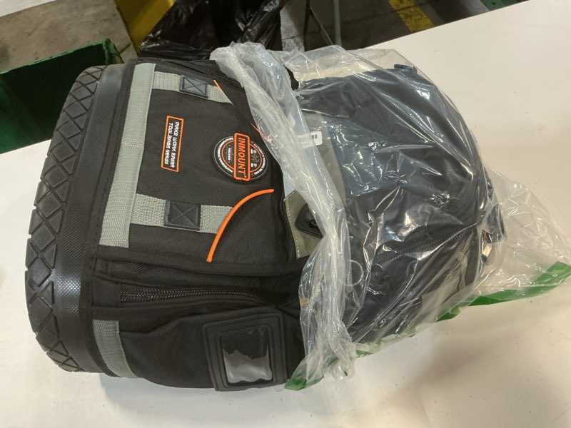 Condition photo showing Good Condition for tool backpack bag, hvac heavy duty construction tools backpack for men, 1680d professional level durable tool organizer, with molded base & combination lock, for electricians & home repair-version 3.0 black