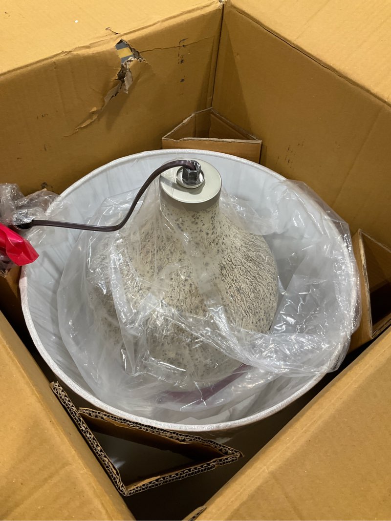 Condition photo showing Good Condition for Signature Design by Ashley Mari Contemporary 27.75" Mercury Glass Table Lamp, Gray & Gold