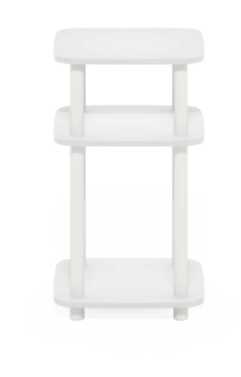 Furinno Just 3-Tier Turn-N-Tube Curve End Table, Side Table, 1-Pack,