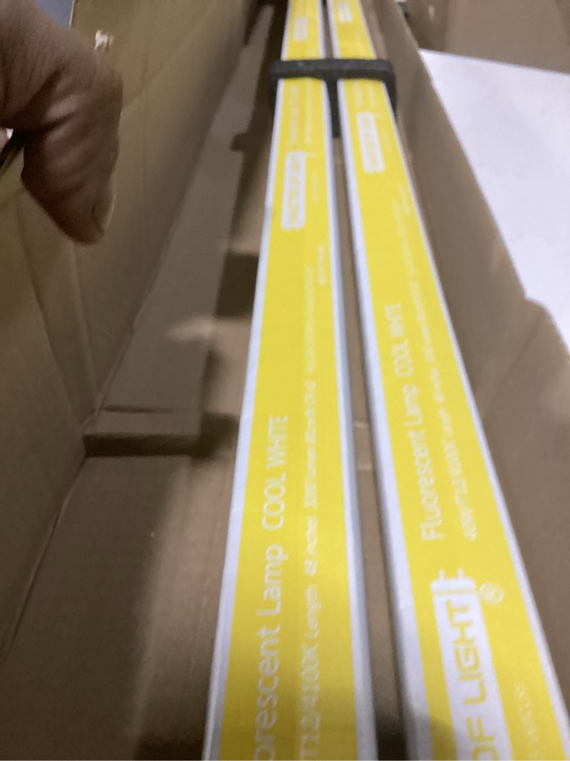 Condition photo showing As Is for F40CW (2 Pack) 4ft Fluorescent Tube Light Bulb 40W 40 Watt T12 Cool White 4100K 1.5 inch Diameter Replaces F40T12/CW F40T12 F40XL/SP41 F40/SPX41 F40/SP41/ECO F40SP41 F40CWX, F40 CW Supreme (2)
