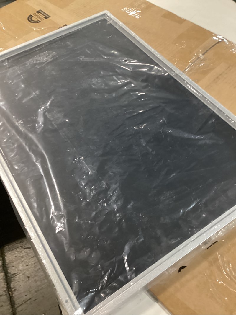 Condition photo showing Good Condition for 36 x 24 Inch Magnetic Black Chalkboard for Wall, Wall-Mounted School Blackboard with Aluminum Frame for Teachers, Written on by Regular Chalk 36" x 24" (1pc)