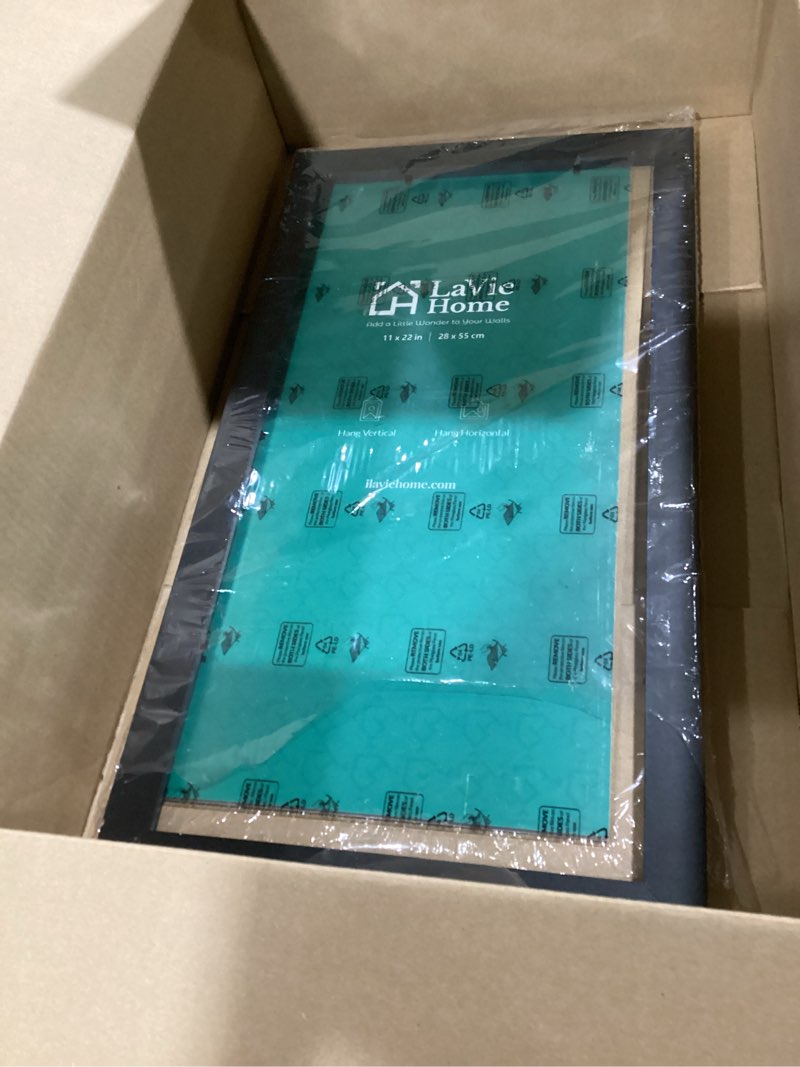 Condition photo showing Good Condition for LaVie Home 11x22 Picture Frame for Wall Display, 11x22 Black Picture Frame with HD Plexiglas, 11 x 22 Poster Frame 1 Pack, Display Frame for Vertical or Horizontal, Classic Collection Black 11x22 1