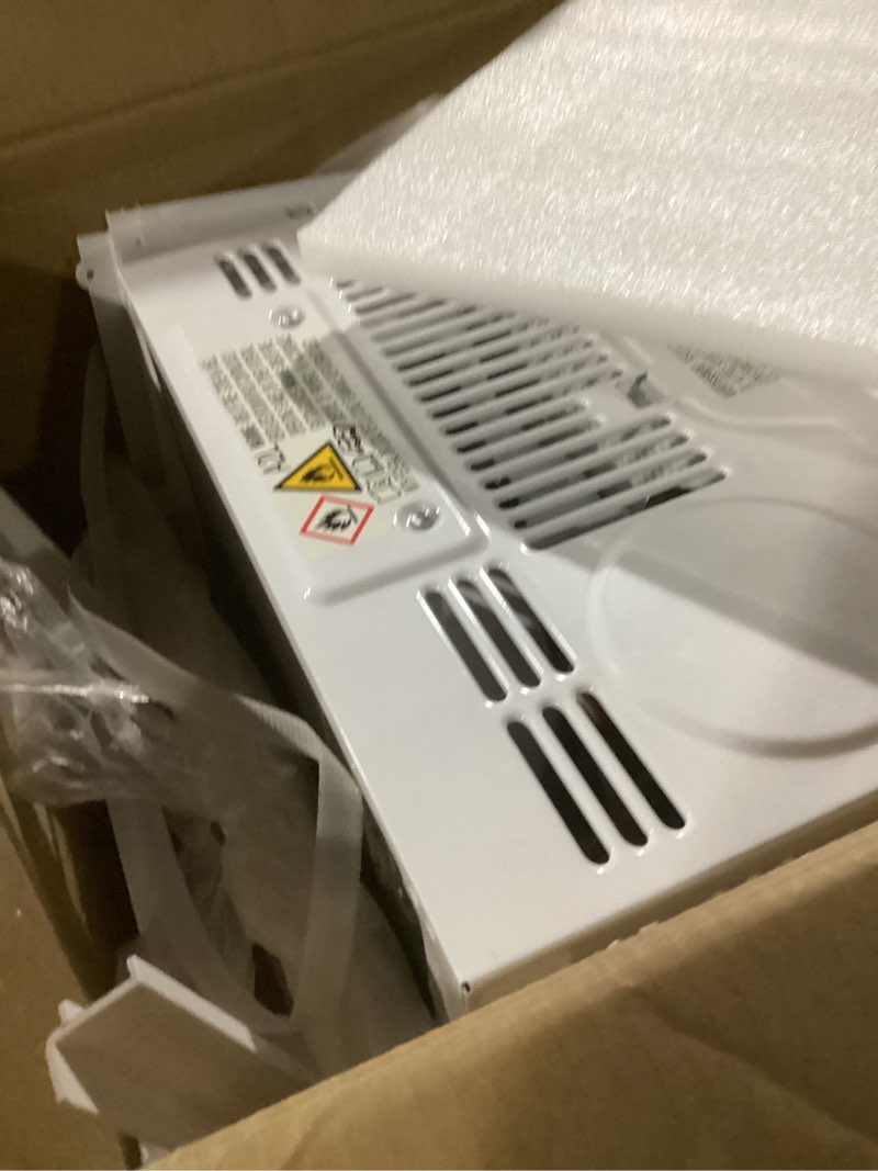 Condition photo showing As Is for Frigidaire 6,000 BTU Window Air Conditioner with Remote Control, Cools Up to 250 Sq. Ft., Quiet Operation, Eco Mode, 3 Fan Speeds, Auto Restart, White 6,000 BTU Electronic Controls