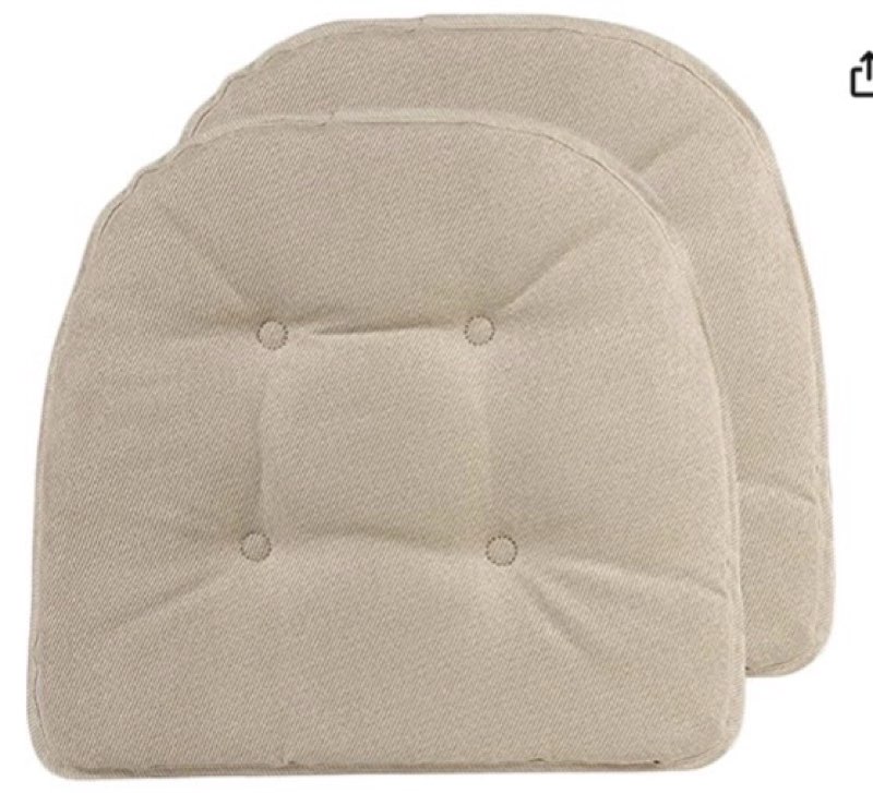 non-slip chair cushions, assembled in usa, u-shaped skid-proof seat pads for dining room, kitchen, o