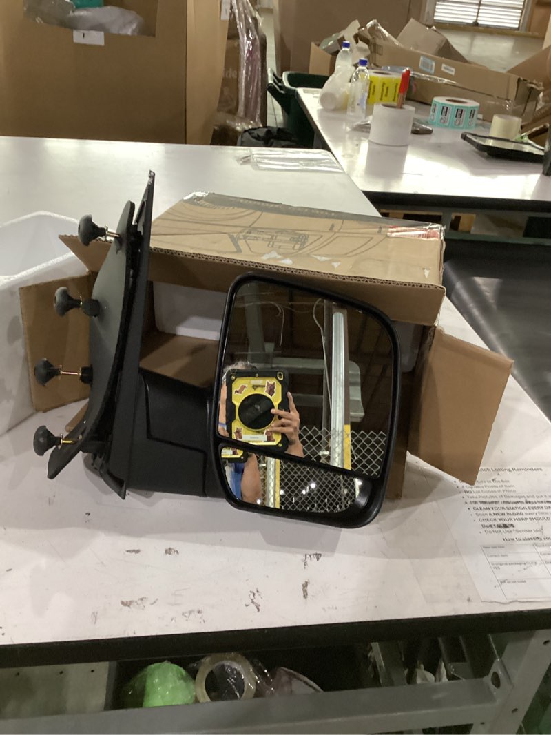 Condition photo showing Good Condition for ledkingdomus towing mirrors set compatible with 88-98 chevy/gmc c/k, power | fit for 1988-1998 c1500 c/k2500 c/k3500, 1992-1999 c/k1500 c/k2500 suburban,tahoe,yukon, telescoping folding mirrors power adjustable