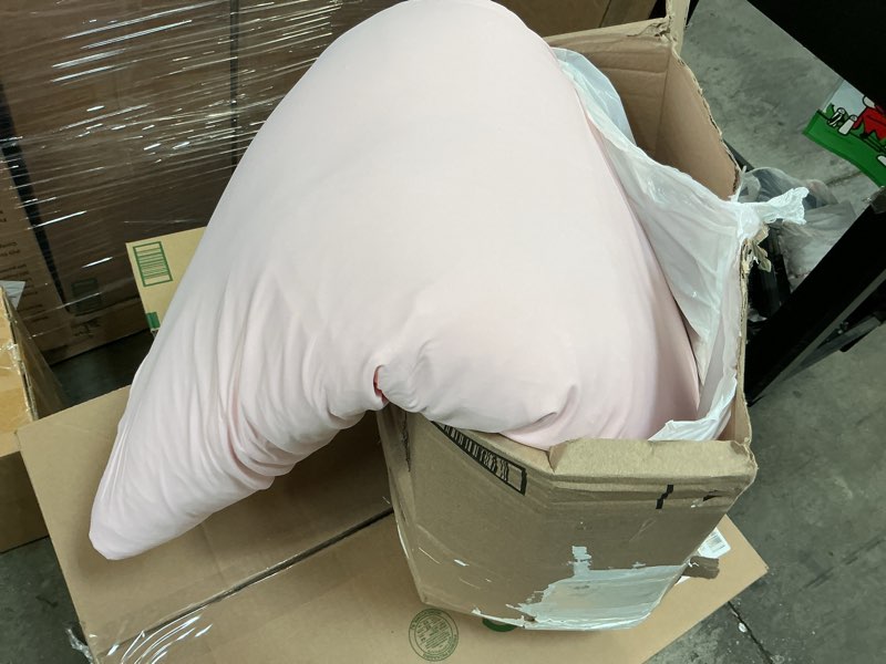 Condition photo showing As Is for Body Pillow, Cooling Memory Foam Body Pillows for Adults Sleeping, Long Pillow for Bed, Big Large Firm Full Body Pillow for Side Sleeper, 20x54 Inch, Light Pink