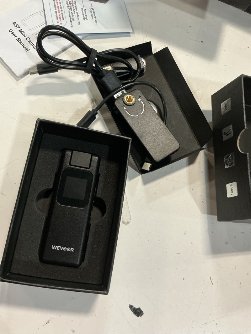 Condition photo showing Good Condition for magnetic mini body camera with audio & video recording, a57 1080p hd wearable body cam, premium portable 64gb chest camera for police cycling work travel | magnetic, clip, compact