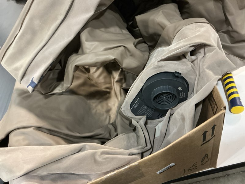 Condition photo showing As Is for intex 64021e truaire luxury air mattress: fiber-tech – built-in electric pump – multizone support system