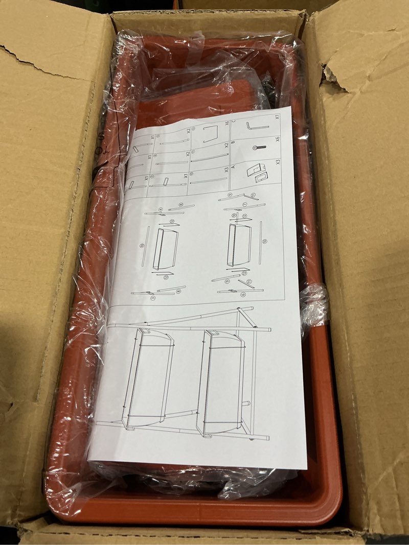 Condition photo showing Good Condition for Vertical Raised Garden Bed 3 Tier Elevated Garden Planters Standing Planter Box Outdoor and Indoor for Plants Herbs Flowers Vegetables Brick Red