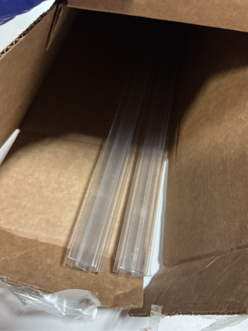 Condition photo showing As Is for Shower Door Seal for Frameless 5/16"(8mm) Thick Glass Door, 2 Pack x 39" Long Shower Glass Door Bottom Seal Strip with Sweep, Ultra-Clear PVC Seal Strip (for 3/8" Glass)