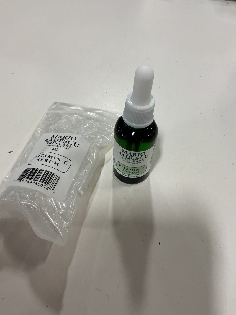 Condition photo showing New/Like New for (UNKNOWN EXPIRATION) Mario Badescu Vitamin C Serum for All Skin Types Lightweight Serum with Vitamin C & Sodium Hyaluronate Visibly Reduces Signs of Aging 1 Fl Oz