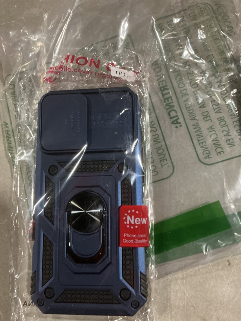 Condition photo showing Good Condition for janmitta case for iphone 17 phone cover built in slide camera lens cover+screen protector,heavy duty shockproof full body phonecase with finger ring holder kickstand,blue blue iphone 17