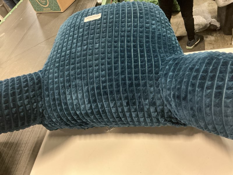 Condition photo showing Good Condition for Holawakaka Reading Pillow for Bed and Sofa Couch Sitting Up, Backrest Pillows with Arms for Kids Teens Adults, Back Support Cushion for Lounging, Watching TV, Working on Laptop, Navy Blue Nav Blue Large