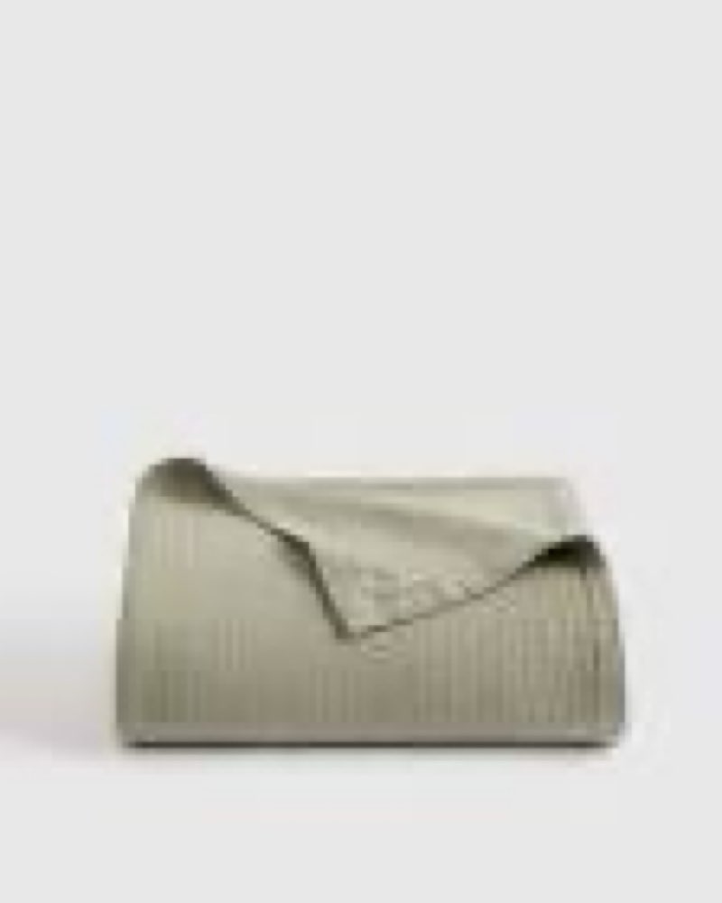 quince 100% organic cotton king blanket dried sage