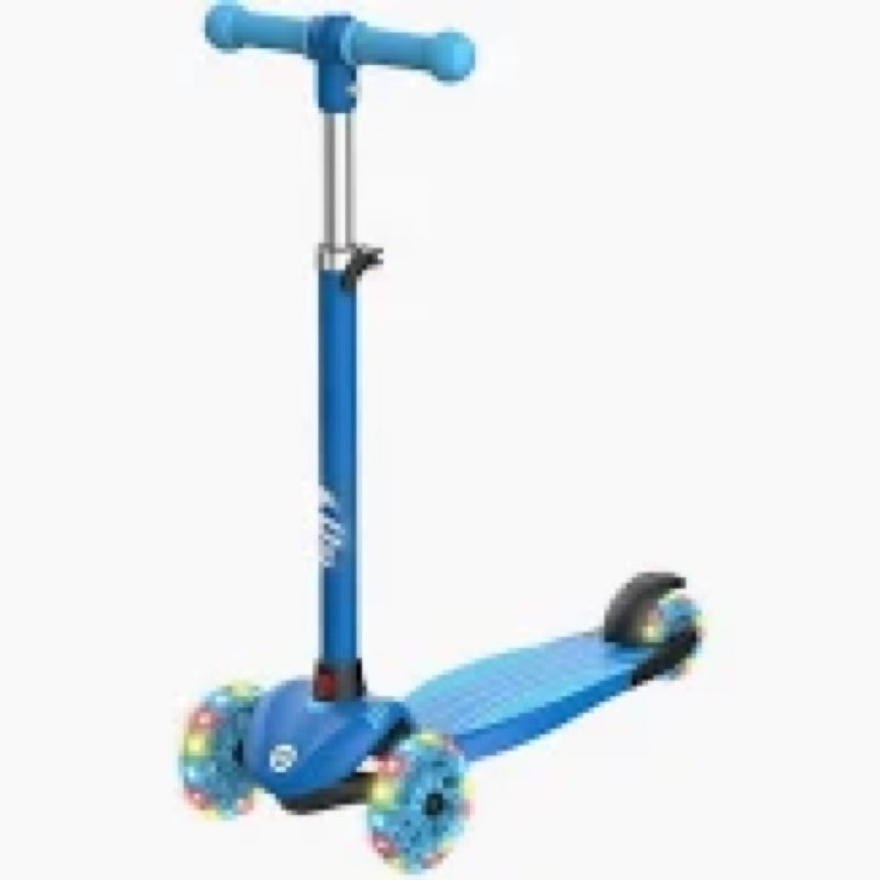 Three wheeled scooter blue