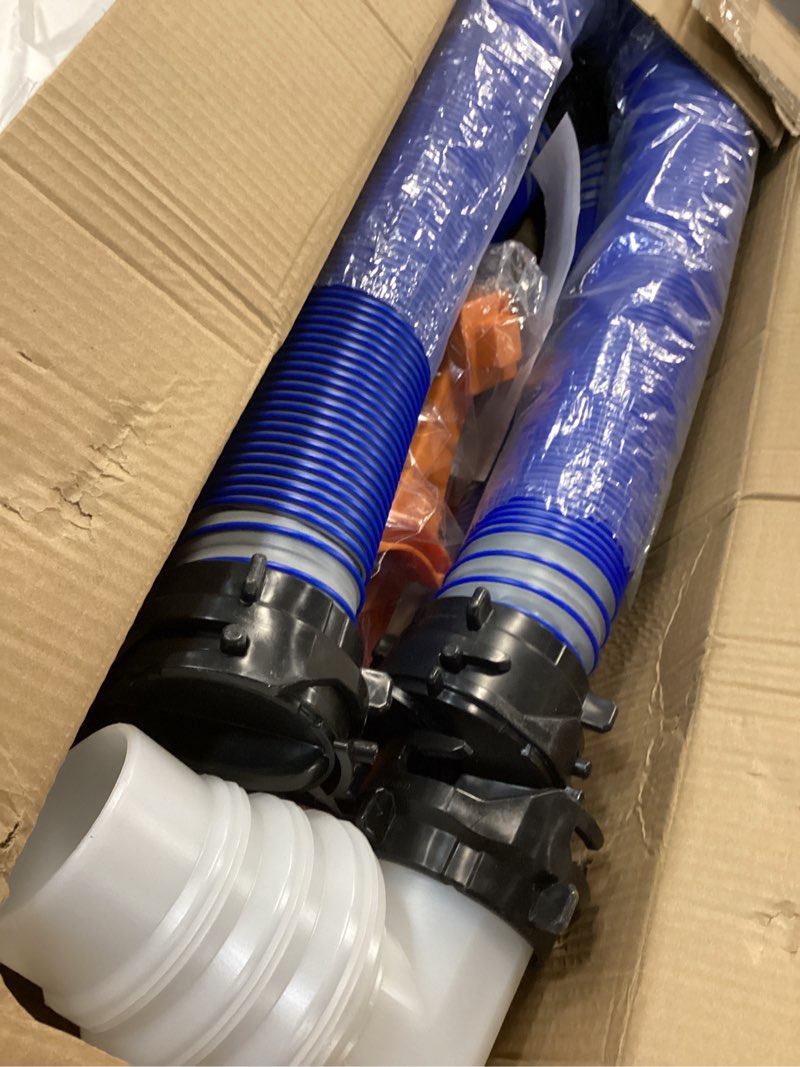 Condition photo showing Good Condition for 20FT RV Sewer Hose, 24 Mil Heavy Duty TPE Material for Abrasion Resistance and Crush Protection, Camper Sewer Hose Kit with Pre-Attached Bayonet Fittings, 4-in-1 Adapter Elbow and Wrench