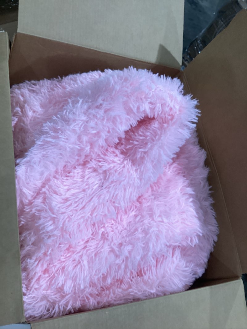 Condition photo showing Good Condition for shag area rugs for bedroom living room,5x8 ultra soft fluffy area rugs for dorm, indoor carpet nursery rugs for kids girls room home decor, pink 5' x 8' (rectangular) pink
