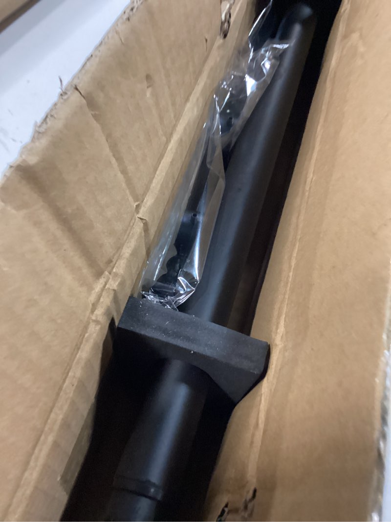 Condition photo showing Good Condition for Modern Double Curtain Rods, Matte Black Curtain Rod 36-72 Inch Length Drapery Rods with Simple Decorative End Caps 1 Inch Front and 5/8 Inch Diameter Back Dual Curtain Rod Telescoping Window Rods Matte Black 36-72"