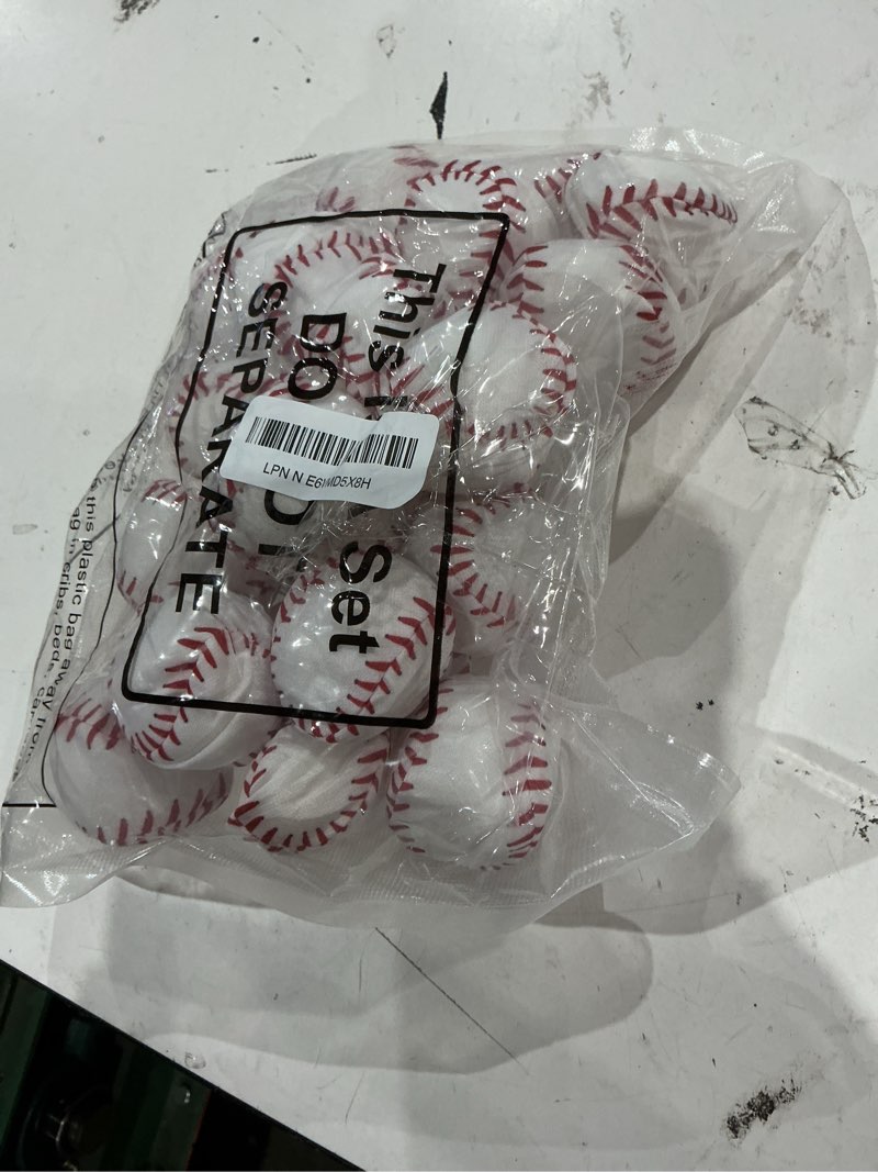 Condition photo showing As Is for blueweenly 24 pcs baseball splash water balls reusable bomb float water balloons sport absorbent bal