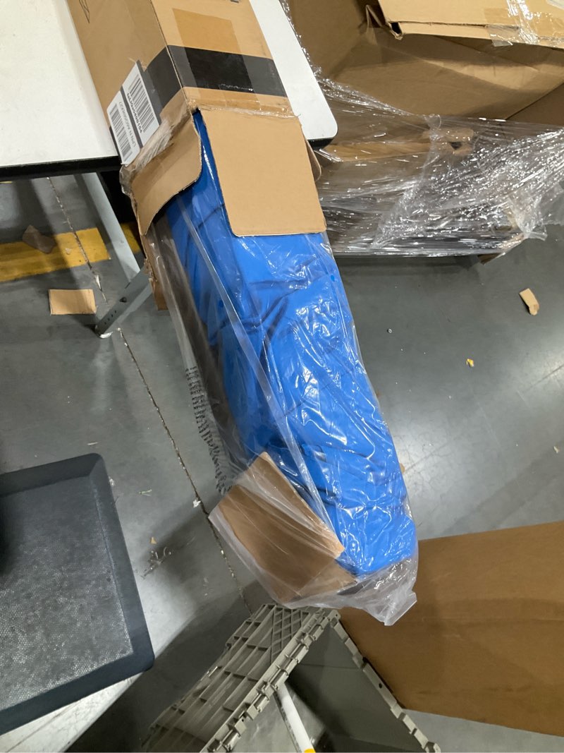 Condition photo showing Good Condition for 6.5' x 10' rectangular patio umbrella large outdoor market umbrella w/uv protection, push button tilt and crank lift, rectangle table umbrella for garden, deck, pool, patio, royal blue