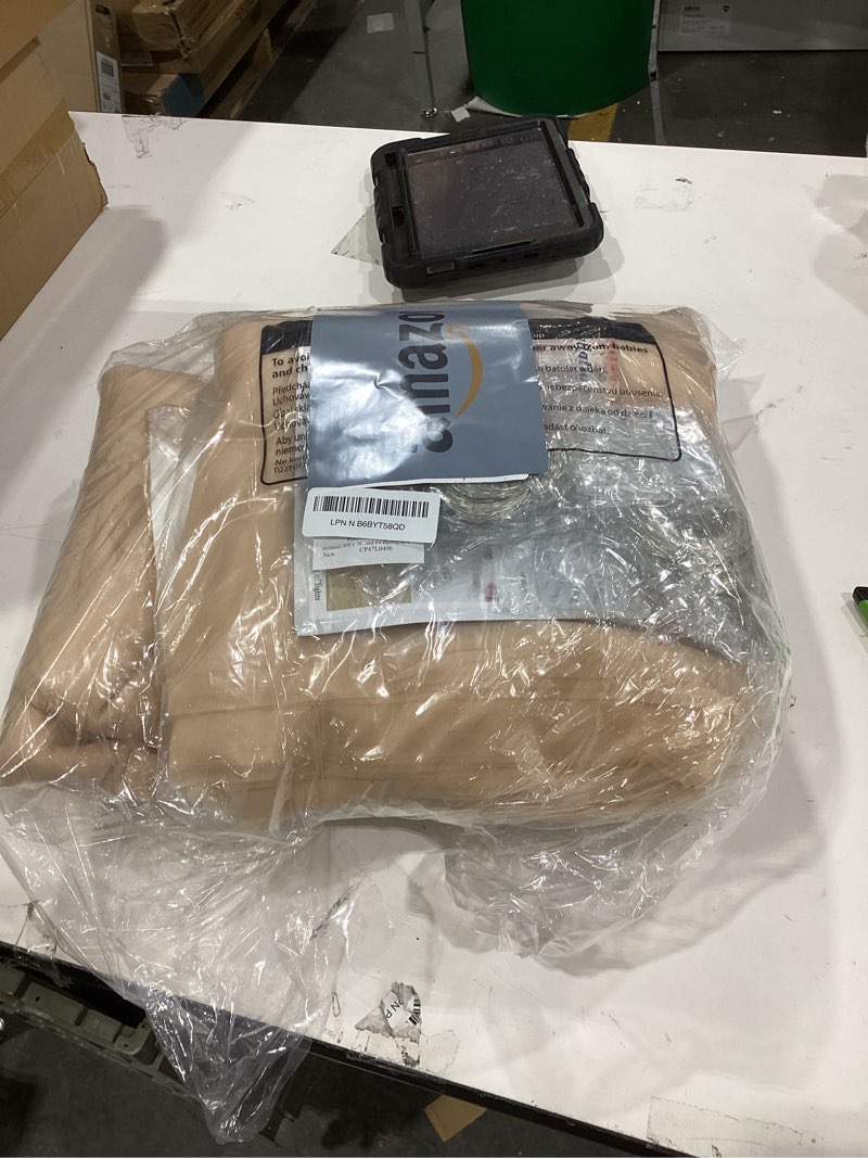 Condition photo showing Good Condition for Shillance 30ft x 10ft Champagne Tulle Backdrop Curtain with Lights String for Parties, Sheer Wedding