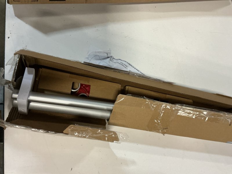 Condition photo showing New/Like New for Double Curtain Rod 66 to 120 Inch, HOTOZON 1 Inch Heavy Duty Curtain Rods for Windows, Telescoping Double Drapery Rod with Simple Cap Finials, Silver Silvery 66-120"