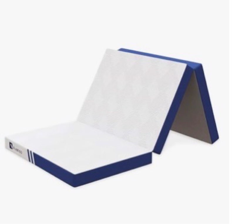 Avenco Trifold Mattress, 4 Inch Folding Mattress Twin Size, Memory Foam Foldable with Removable Cove