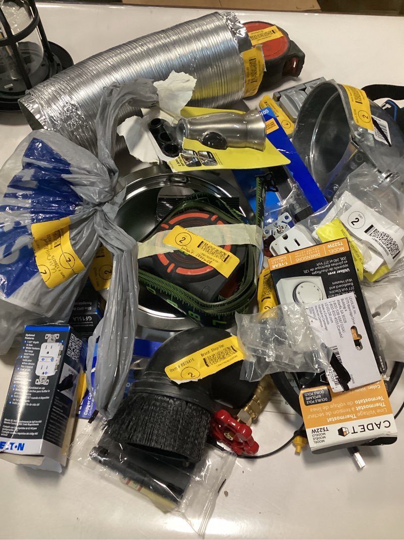 Condition photo showing As Is for Assorted Miscellaneous Small Home Repair Items Including Plugs, pocket knife, etc., multiple pieces