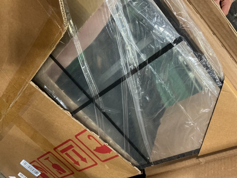 Condition photo showing Good Condition for lawada window pane wall mirror, 36"x24" wall mounted window mirror for living room, bedroom, entryway, dining room, home wall decor black 36"l x 24"w