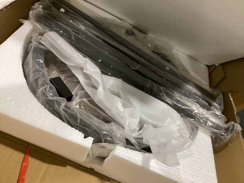 Condition photo showing Good Condition for NSdirect Round Side Table,16in Rustic Wooden End Table Surface Top & Sturdy Metal Legs Nightstand for Living Room Bedroom Farmhouse Sofa Table with Storage Open Shelf (Light Walnut)