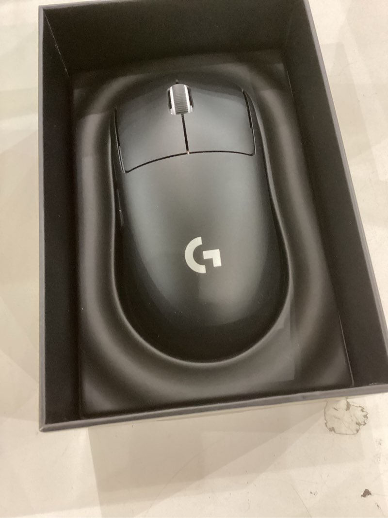 Condition photo showing As Is for Logitech G PRO X SUPERLIGHT Wireless Gaming Mouse, Ultra-Lightweight, HERO 25K Sensor, 25,600 DPI, 5 Programmable Buttons, Long Battery Life, Compatible with PC / Mac - Black Black Mouse
