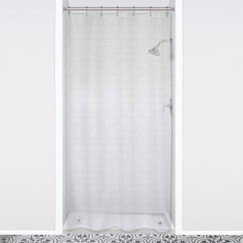 Style Selections Stall Sized Medium Weight PEVA 42.0-in W x 72-in L Clear Solid EVA/PEVA Shower liner